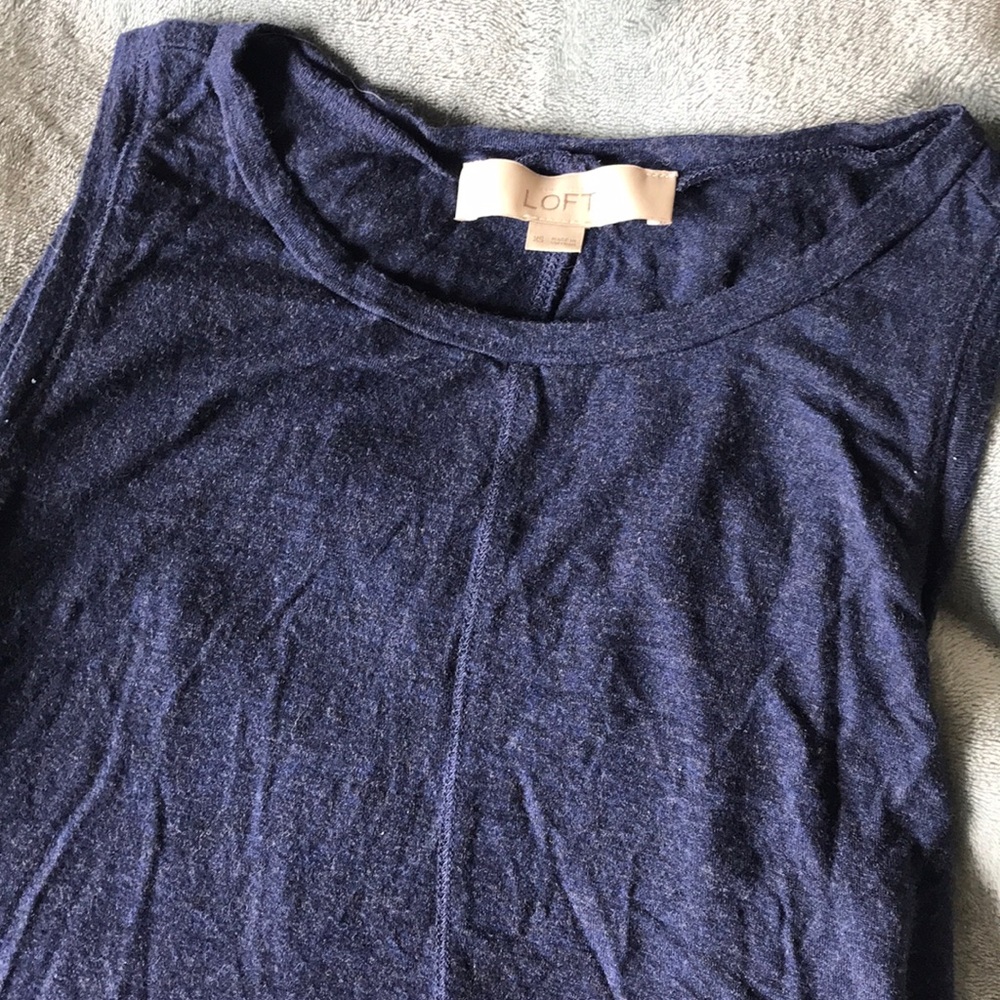 Loft navy swing dress